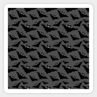 Cool gray black Flying bats Halloween pattern Sticker